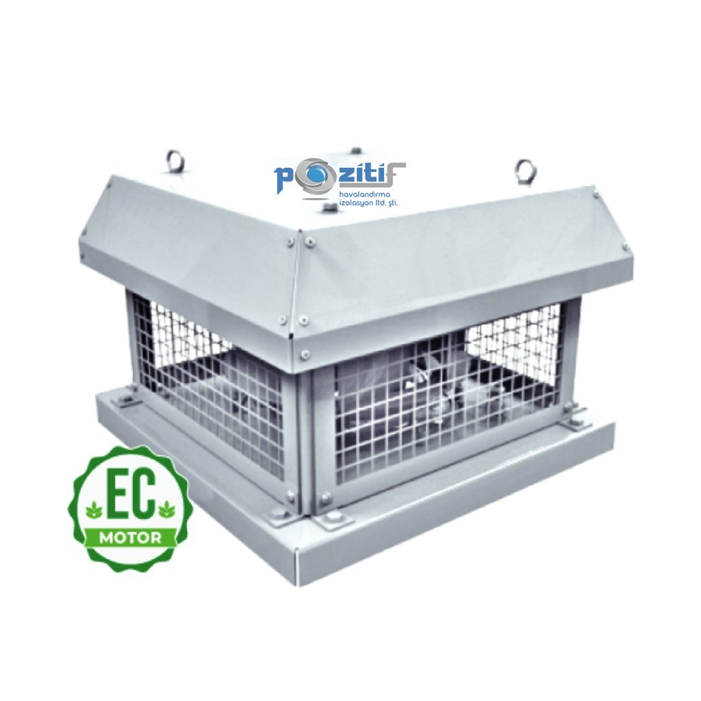 RADYAL ÇATI TİPİ FAN KENDİNDEN MOTORLU YATAY ATIŞLI EC MOTORLU