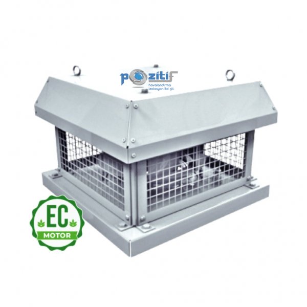 RADYAL ÇATI TİPİ FAN KENDİNDEN MOTORLU YATAY ATIŞLI